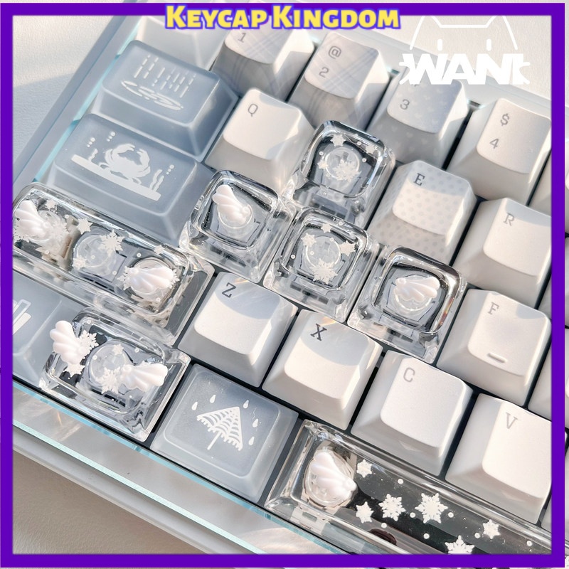Gaming Accessories Dropshipping Suppliers - Tema Malaikat Salju Asli, Keycap Mekanik