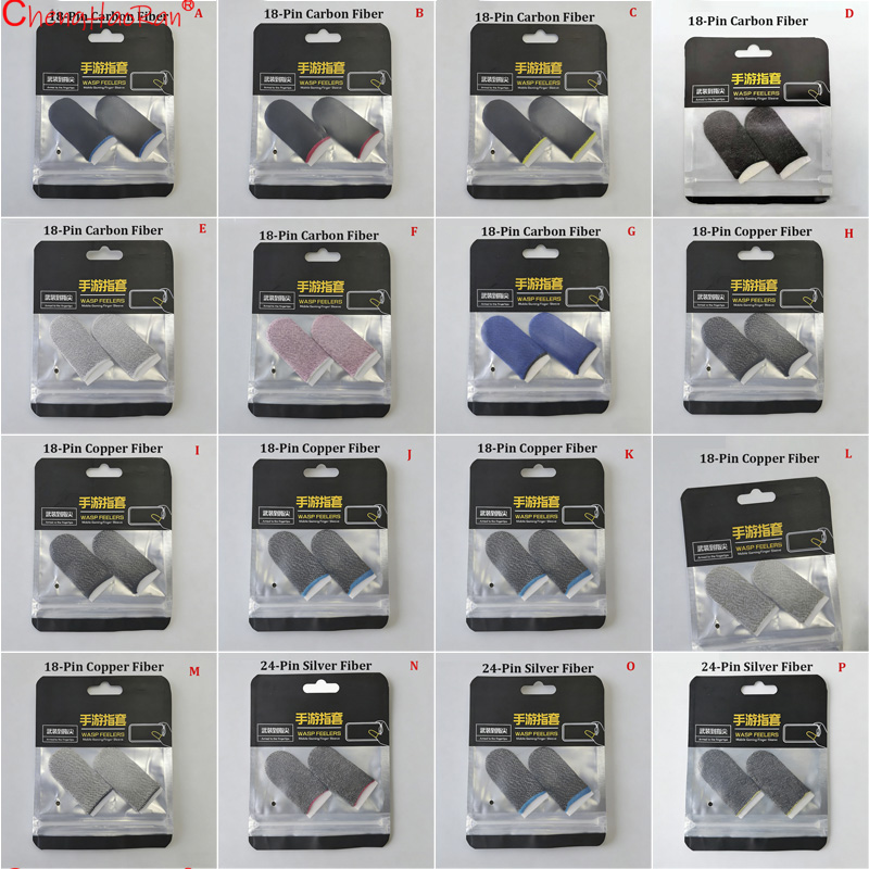 Gaming Accessories For Mobile - 2/5/10Set 18/24pin Sarung Jari Perak/Tembaga/Serat Karbon