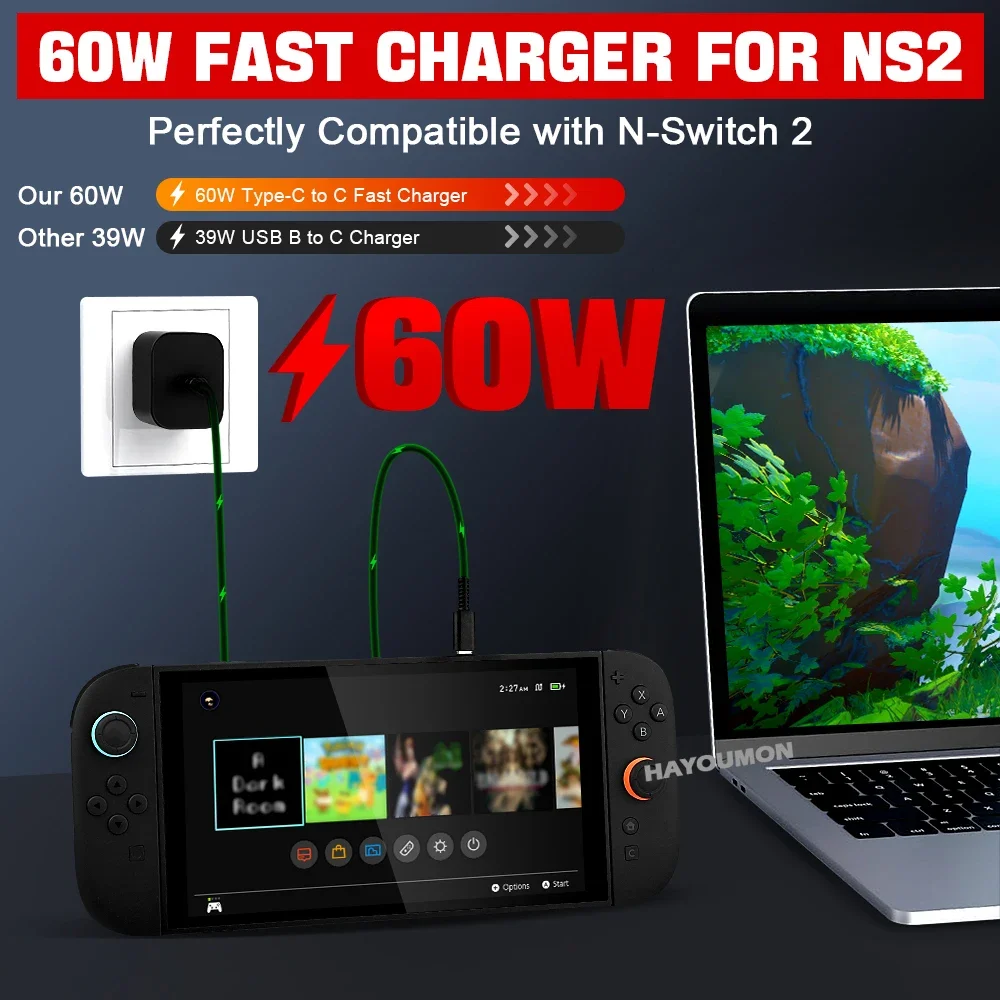 Adaptor AC Tipe-C 60W UK US EU - Gaming Accessories Wall Mount ulasan dan harga