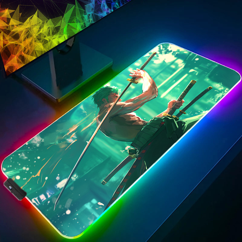 ONE PIECE Zoro Mouse Pad RGB A - Gaming Accessories For Gaming Desk ulasan dan harga