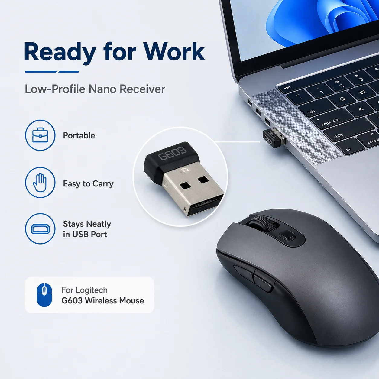 Penerima USB untuk Mouse Nirka - Gaming Accessories Logitech ulasan dan harga