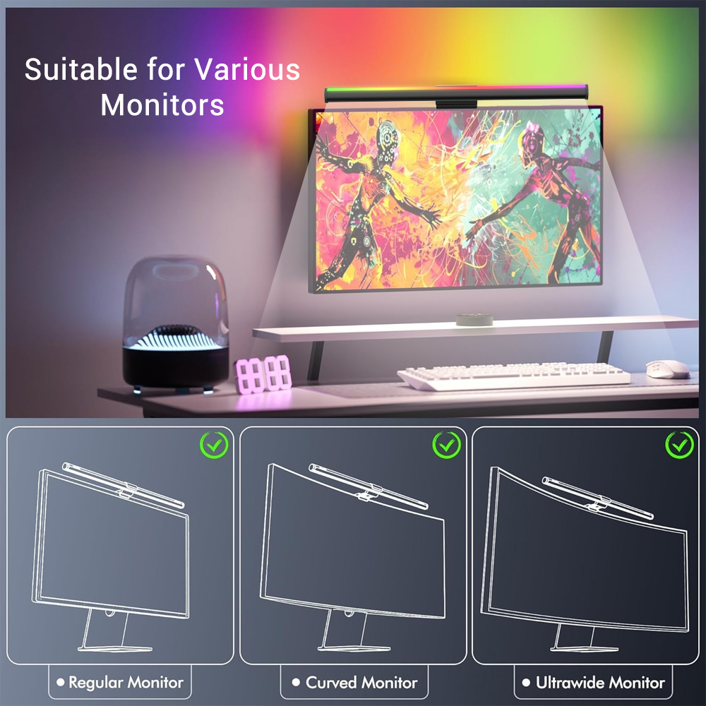 Lampu Monitor Wifi Lightbar, L - Gaming Accessories Monitor ulasan dan harga